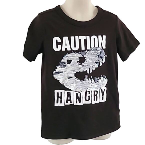 Excellent condition OshKosh Brown Dinosaur Flip Sequin Graphic T-Shirt – Size 6 - Picture 3 of 5